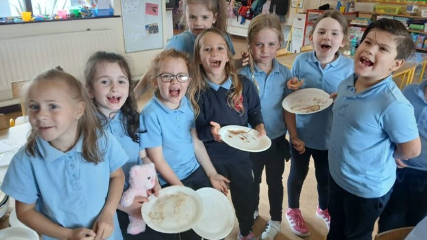 Pancakes are served in Senior Infants